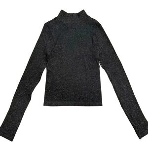 NWT Aura Black Sweater with Gold Sparkles Size‎ S/M C8